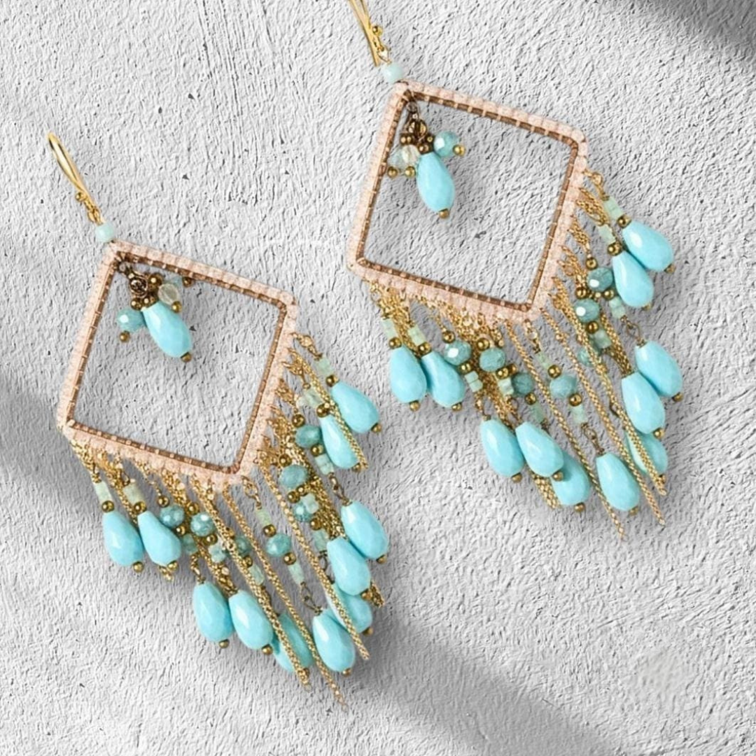 Beaded Drop Earrings