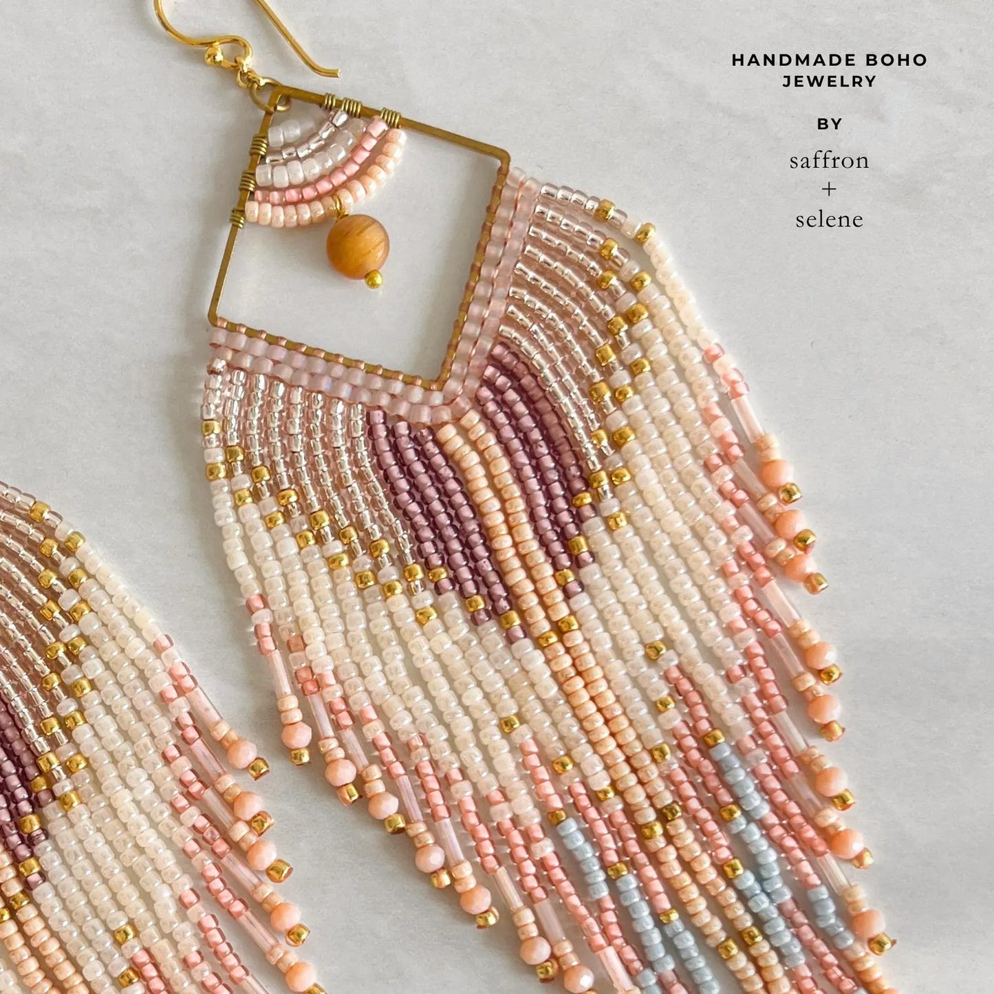 long pastel fringe earrings for cowgirl glam style
